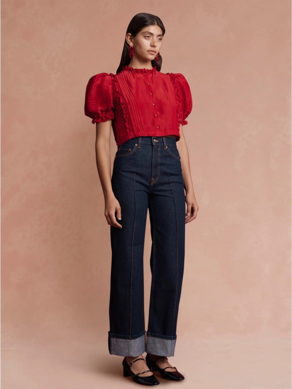 LOVAAN Kaia Top in Ruby